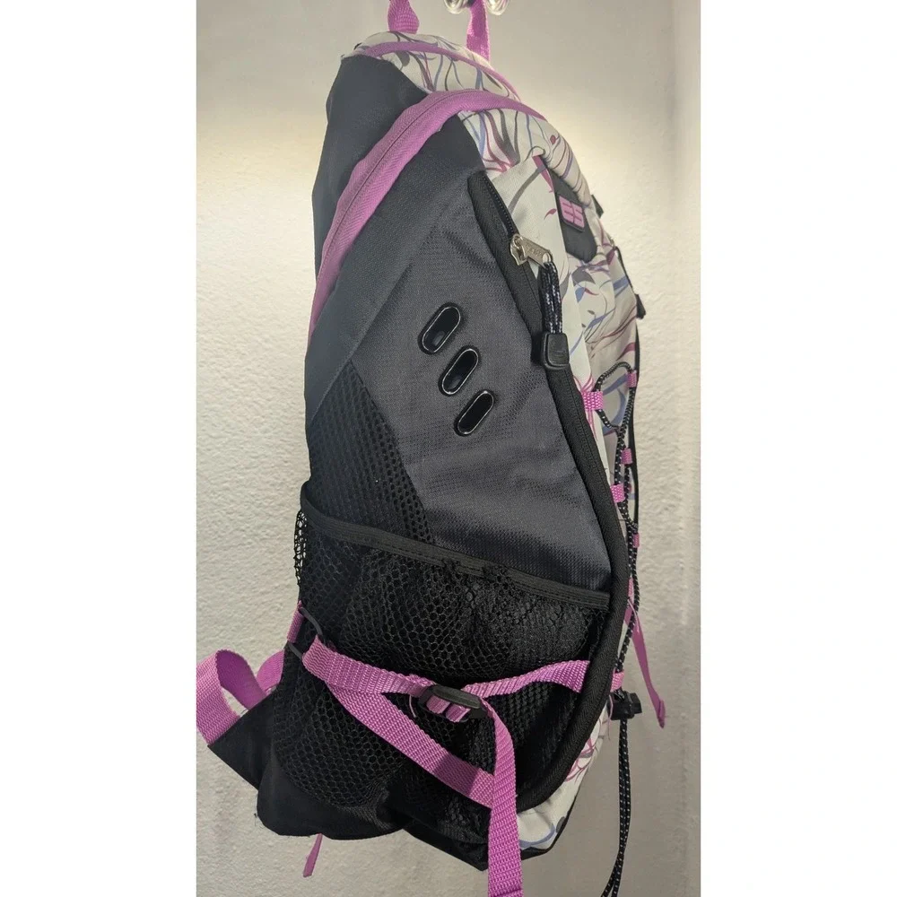 Eastsport ES Backpack‎ Gray Pink White Daypack School Hiking Travel Bag